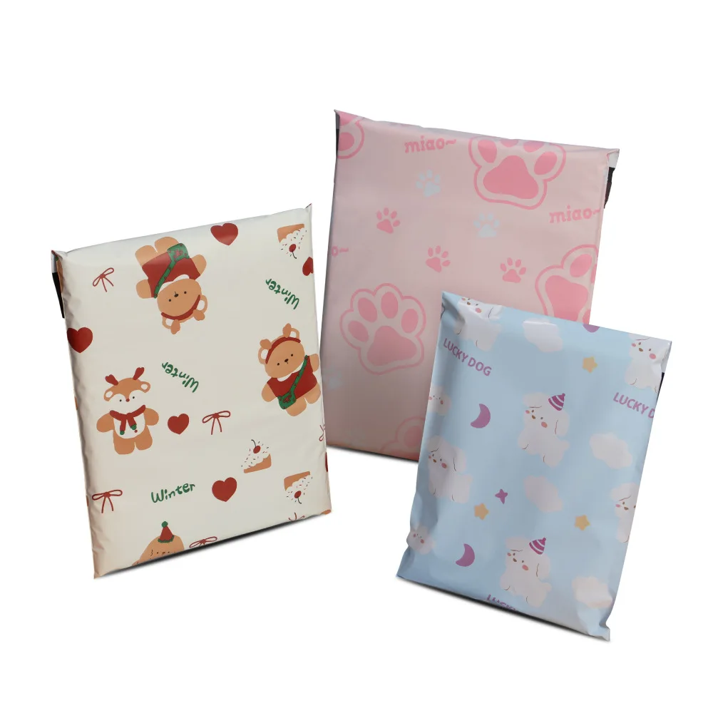 

50 Pack Cute Cartoon Mailing Bags Poly Mailer Self Adhesive Shipping Envelopes Book Clothes Gift Packaging Courier Storage Bags