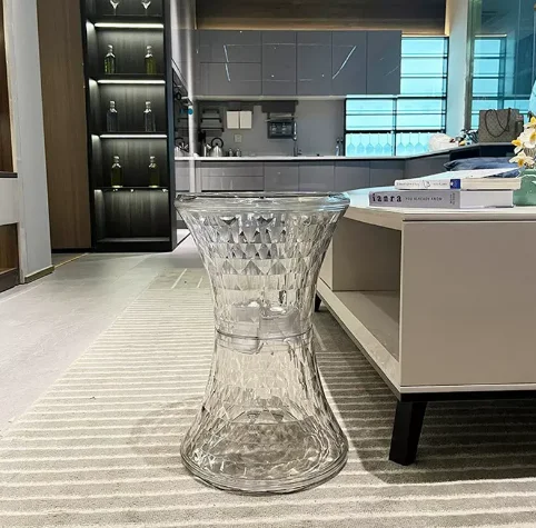 Crystal Storage Stool Transparent Creative Seat Cushion Simple Acrylic Ins Internet Celebrity Leisure Round Stool