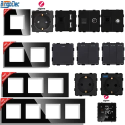 Smart Zigbee Floor Heating Temperature Controller Electric Water Gas Boiler ZigBee/USB/EU wall socket Without Frame Tuya Alexa
