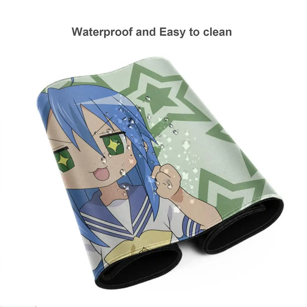Lucky Star Anime pad electronic sports kawaii accessories HD Print Computer Lock edges Large game accessories Rubber Mouse Pad
