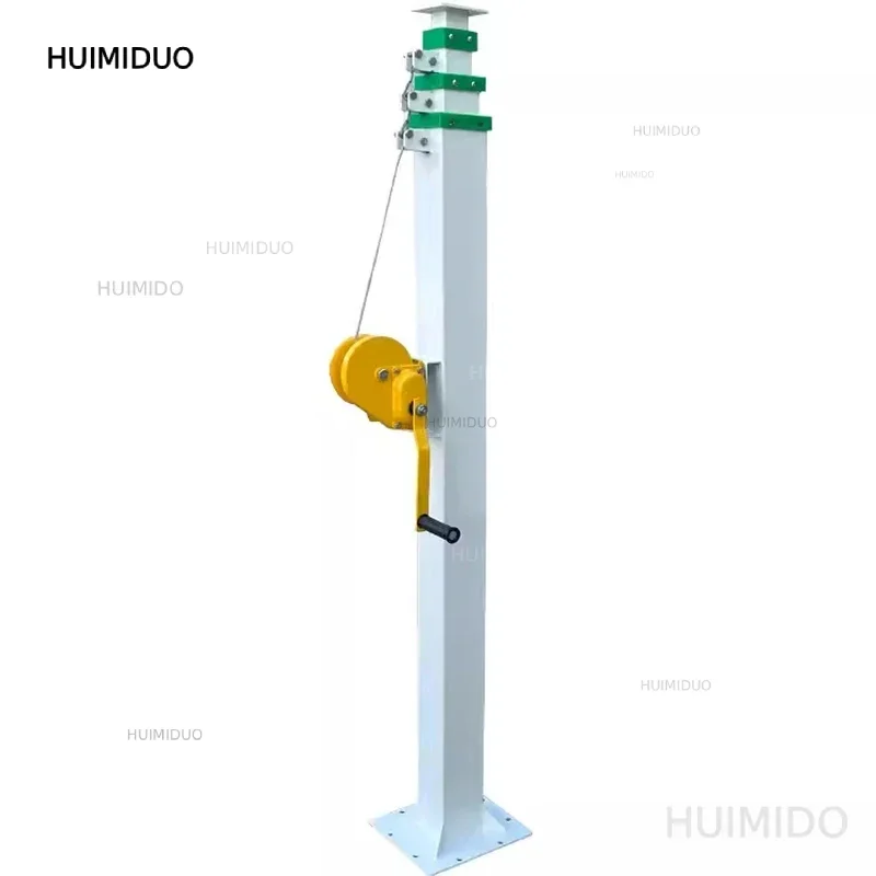 Manual Lift Pole (3M/4M/5M/6M) Manual Telescopic Mechanical Winch Large-Scale Fire Emergency Lighting Equipment Mount
