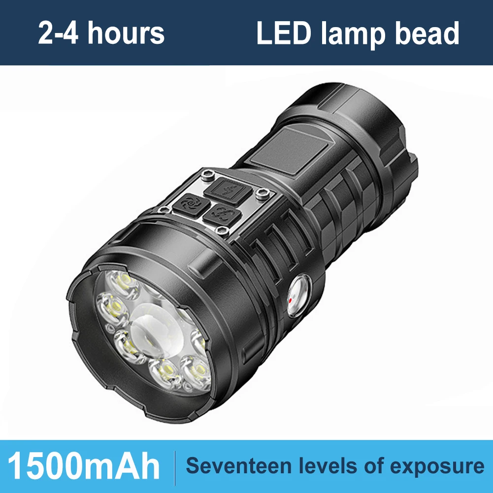 

2-pack batches LED Mini Portable Flashlight Waterproof Emergency Powerful Inspection Flashlight 1500mAh for Night Work