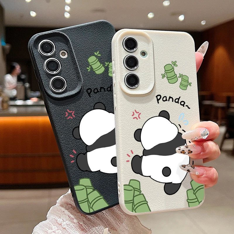 Headless Panda Case For Samsung Galaxy A55 A54 A53 A52 A16 A15 A14 A35 A34 A25 5G S20 FE S21 S22 S23 S24 Ultra Silicone Cover