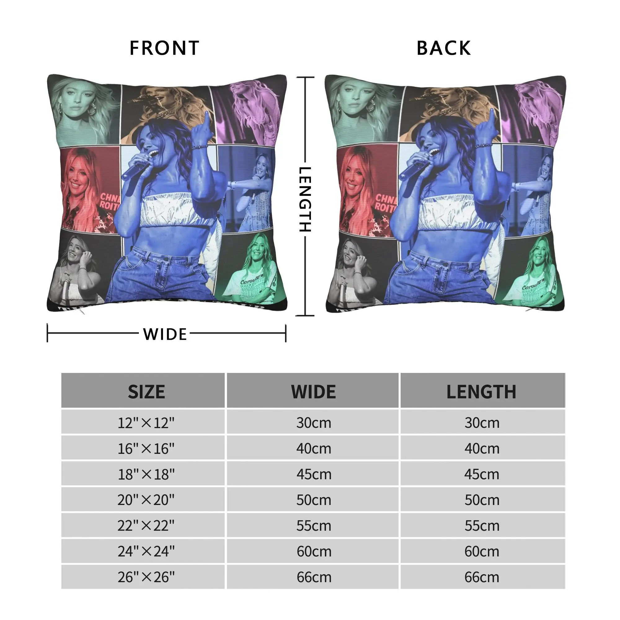 Pillow Cover Hilary Duff Lucky Me Tour  Fashion Pillow Case For Living Room Bed Chair Pillowcases