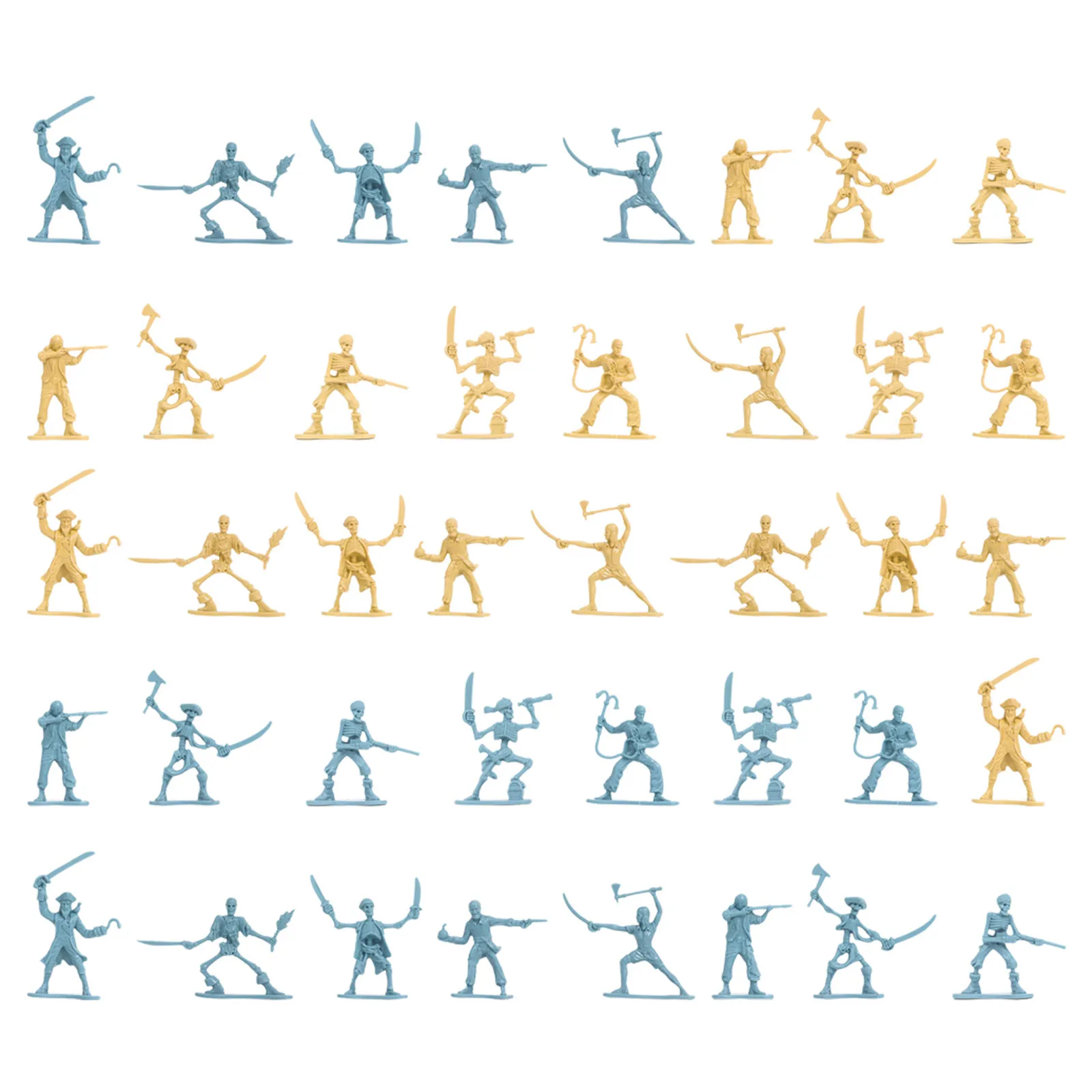 

100Pcs Pirate Soldier Figures Miniature People Figurines for Sand Table Bookshelf Decoration DIY Micro Landscape Scene Building