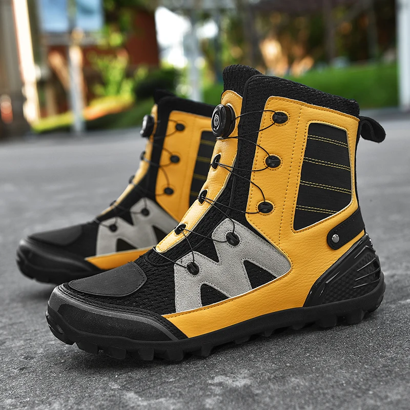 

Motorcycle protective boot men four season high top off-road anti slip wear-resistant riding boots racing cycling boot equipment