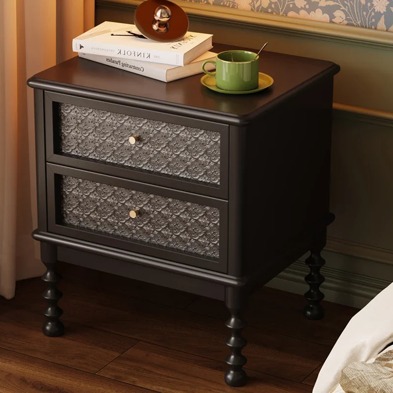 Nordic Rattan Nightstands Modern Mini Round Side Drawers Luxury Nightstand Irregular Meuble De Rangement Library Furniture