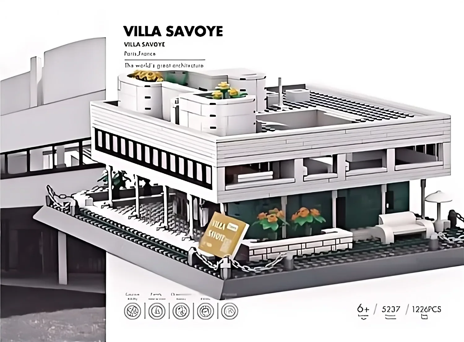 MOC World Skyline Palace Ruota panoramica Edifice Building Blocks Architettura Opera House Villa Savoye Ponte Torre Giocattoli Regali di Natale