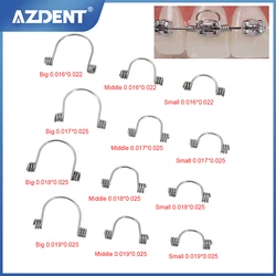 AZDENT Dental Orthodontic Anterior Teeth Torque Springs Rectangular Stainless Steel Spring For Dental Arch Wire 10Pcs/Pack