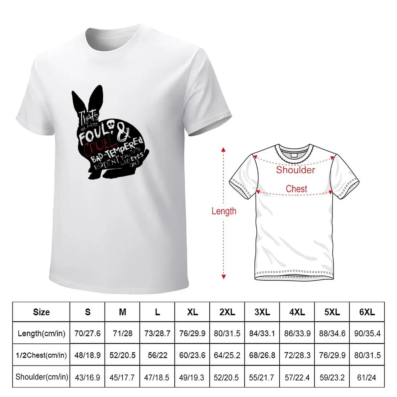 It's Just a Harmless Little Bunny T-Shirt anime clothes plus size tops men clothings