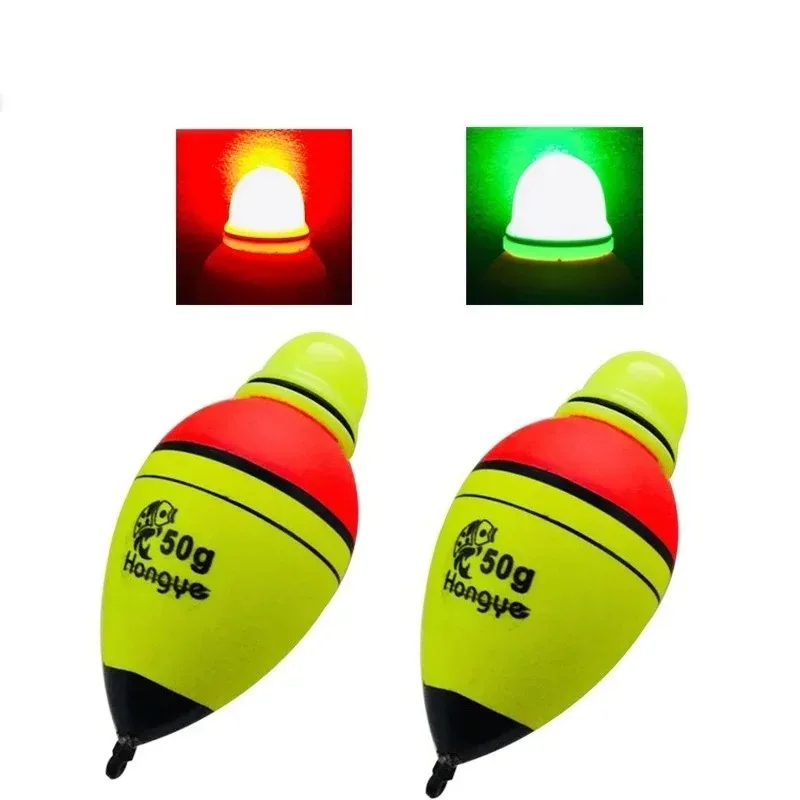 2/4Pcs 30/40/50/60/70/80g/100g EVA Luminous Fishing Night Float Light Stick Foam Plastic Bobber Sea Rock Fishing Striking Floats