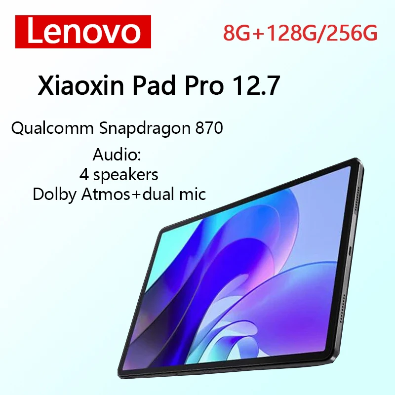 Новый оригинальный Lenovo Xiaoxin Pad Pro 12,7 2023 Snapdragon 870 2944 × 1840 144 Гц 8G + 128G/256G 10200 мАч аккумулятор Android 13 планшетов