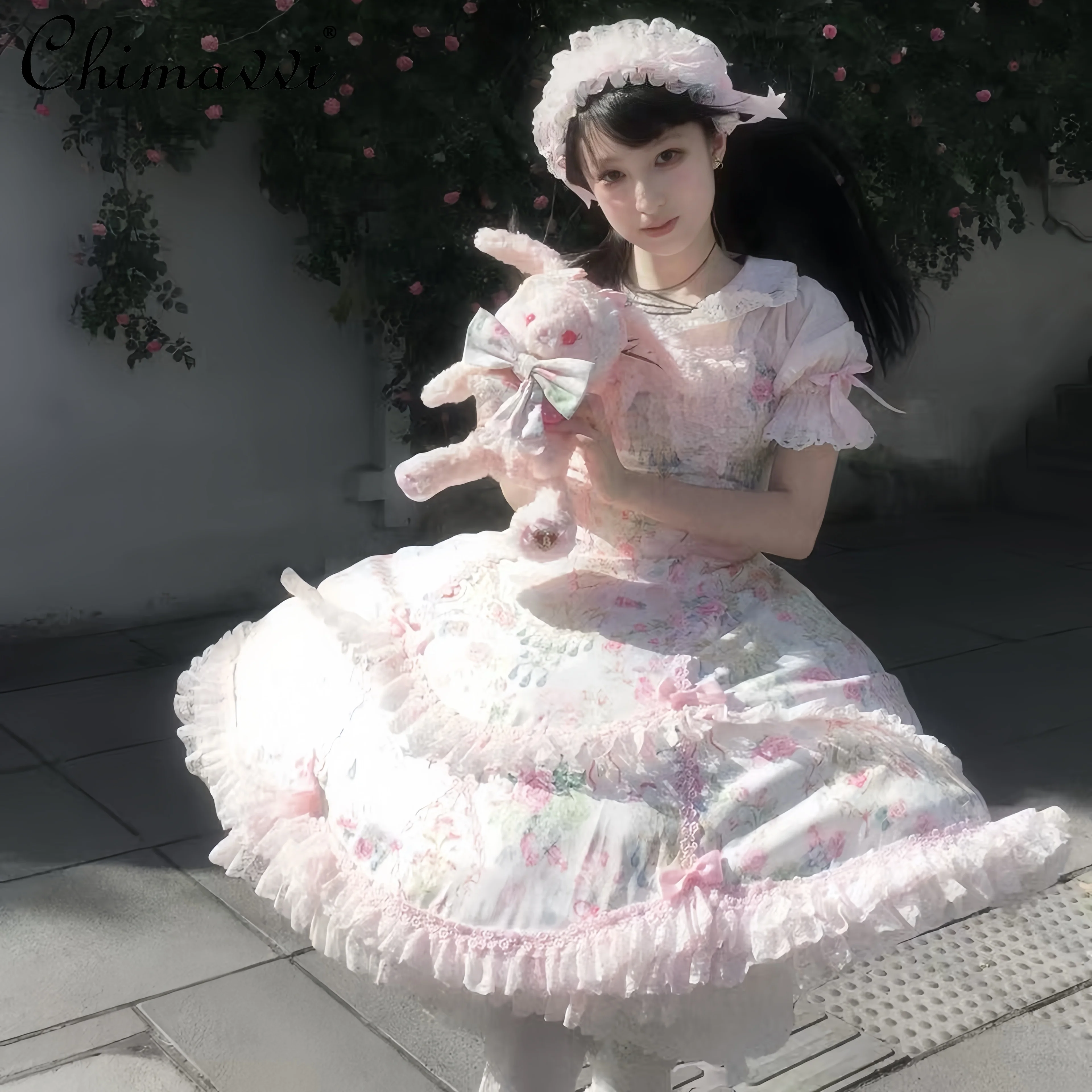 

Оригинальное платье Super Fairy Sweet Lolita на бретелях, новинка 2025, осеннее милое облегающее платье принцессы JSK с бантом и комплекты платьев-рубашек