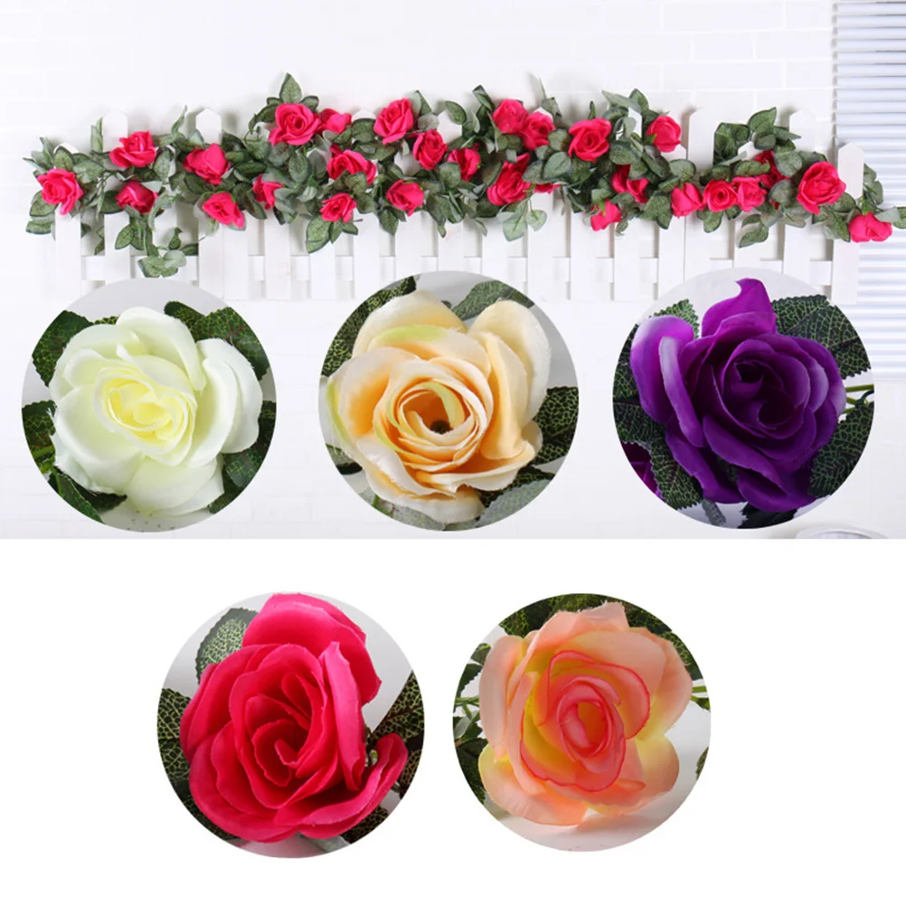 

Artificial Rose Vine Garland 2 2m Roses Flower Strings Wedding Party Home Decor Rattan Vines Holiday Festive