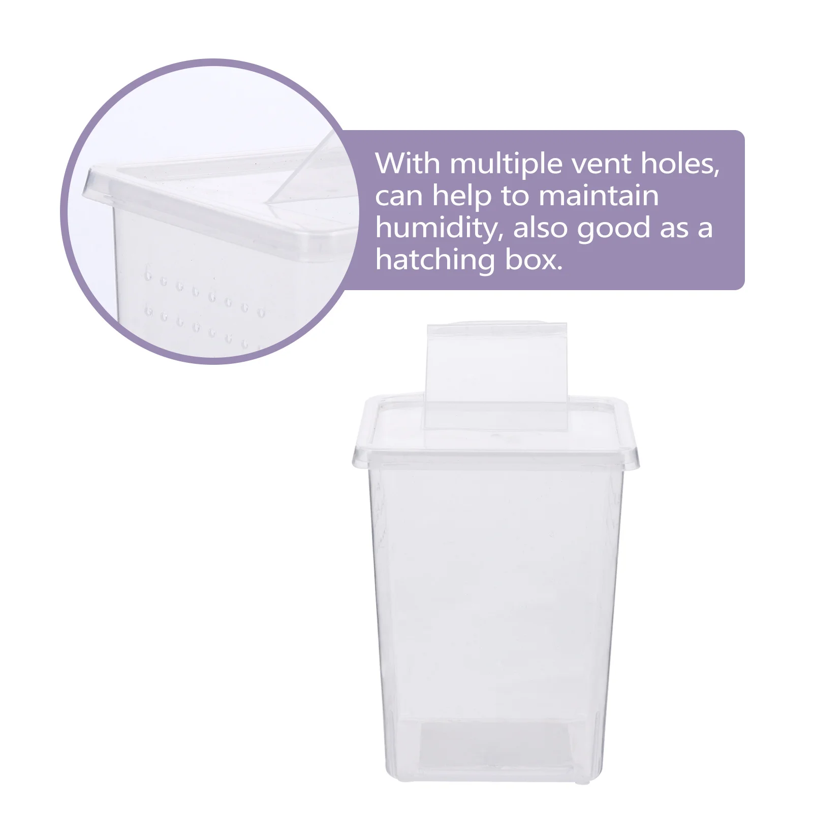 

2Pcs Reptile Breeding Box Professional Mini Reptile Tank Double Side Opening Feeding Box for Gecko Turtle Snake Lizard