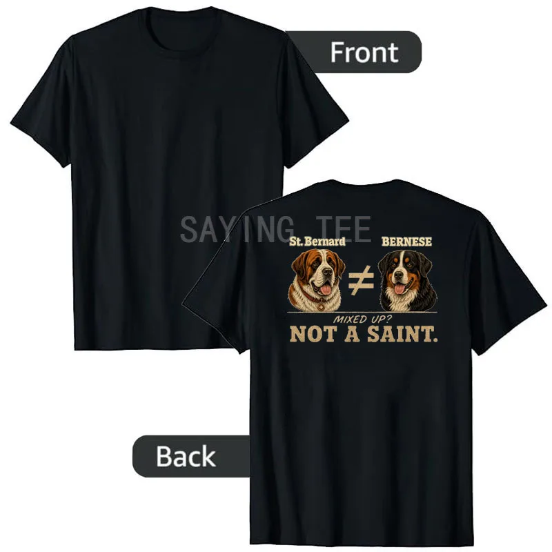 Berner Sennenhund, kein Saint Bernard, lustiges Hundepapa-Grafik-T-Shirt, Y2k-Ästhetik, einzigartiges Neuheitsgeschenk, Witz-Spruch-T-Shirt, lässig – Detail 7