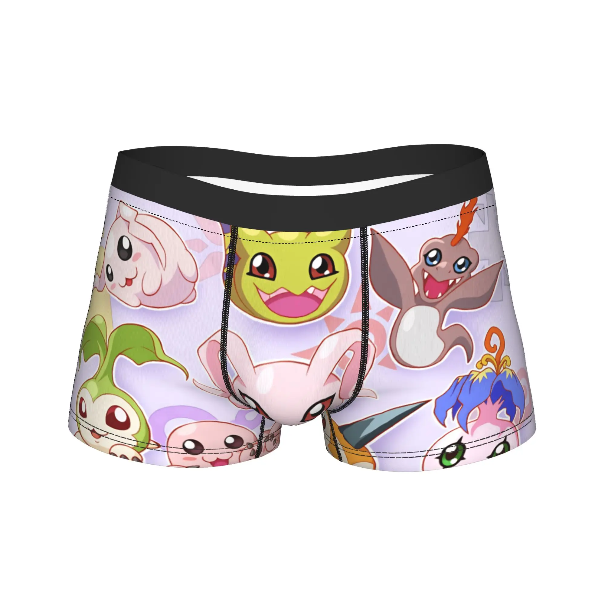 Digimon Adventure All Baby In Training Underwear  Males Panties Pattern Soft Trend Boxer Shorts Hot Sale Shorts Briefs Big Size