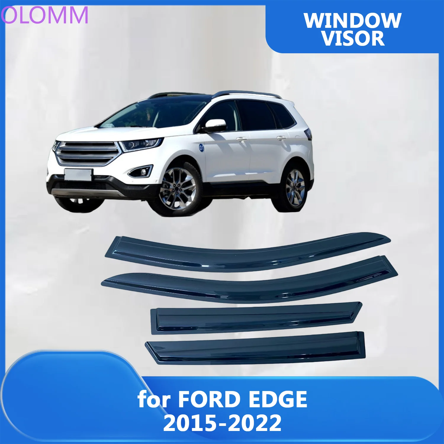 Deflectores de Viento para FORD EDGE 2015-2022, Protectores de Lluvia, Visores de Puerta, Parasoles, Visores de Ventana, Accesorios Exteriores