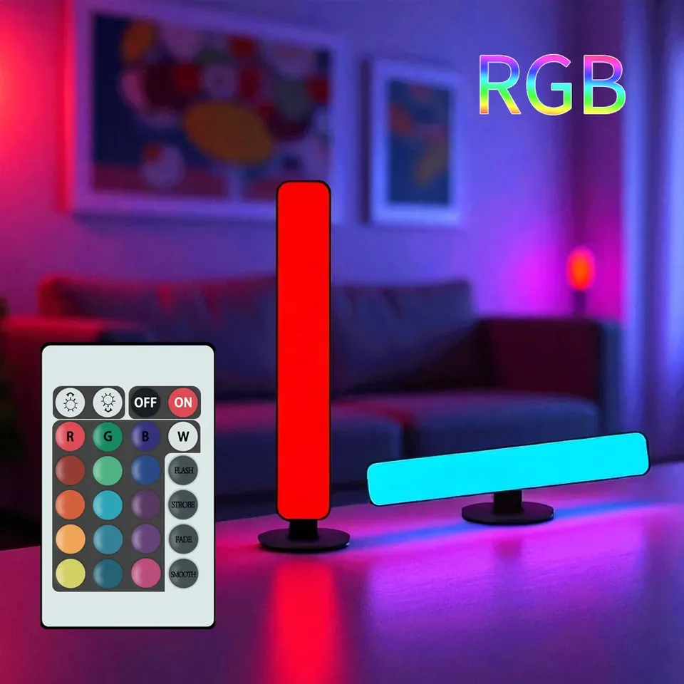  RGB Pickup Light Music Rhythm Lights Upgraded USB Rechargeable Model Christmas Decoration Desktop RGB Light Bar Music Rhythm 