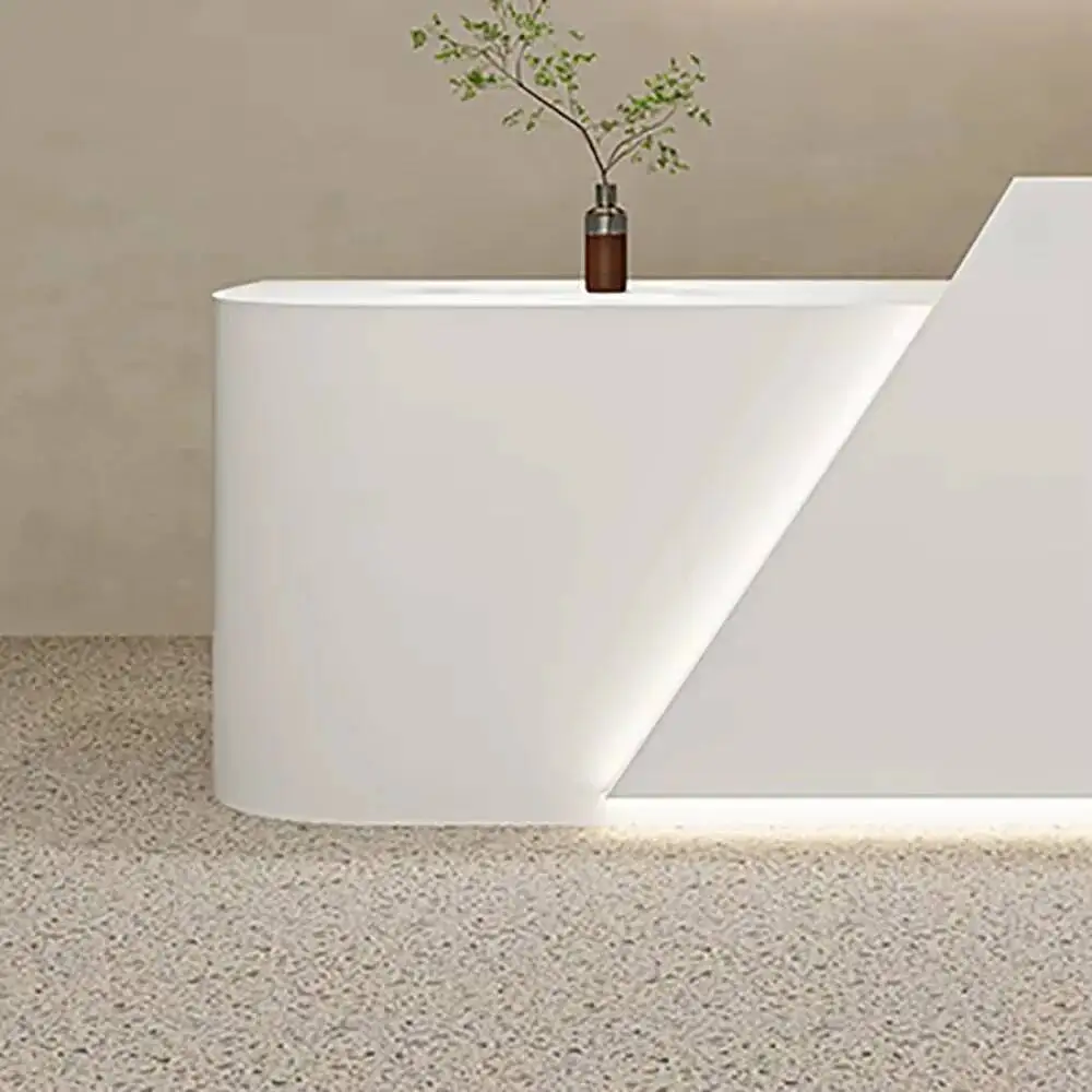 خزانة بار مضادة، أنيقة، عصرية، أنيقة، بسيطة، فريدة من نوعها، مكاتب استقبال فاخرة، أثاث تجاري Mostrador #5