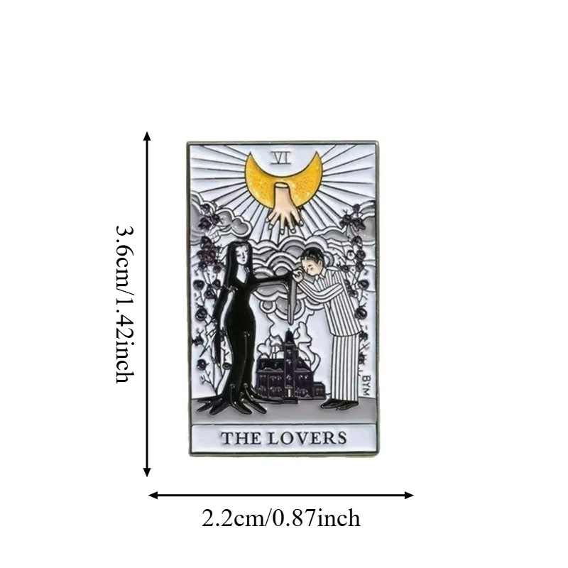Tarot Card Metal Badges Brooches Pins Clothing Backpacks and Other Personalized Diy Decorative Accessories