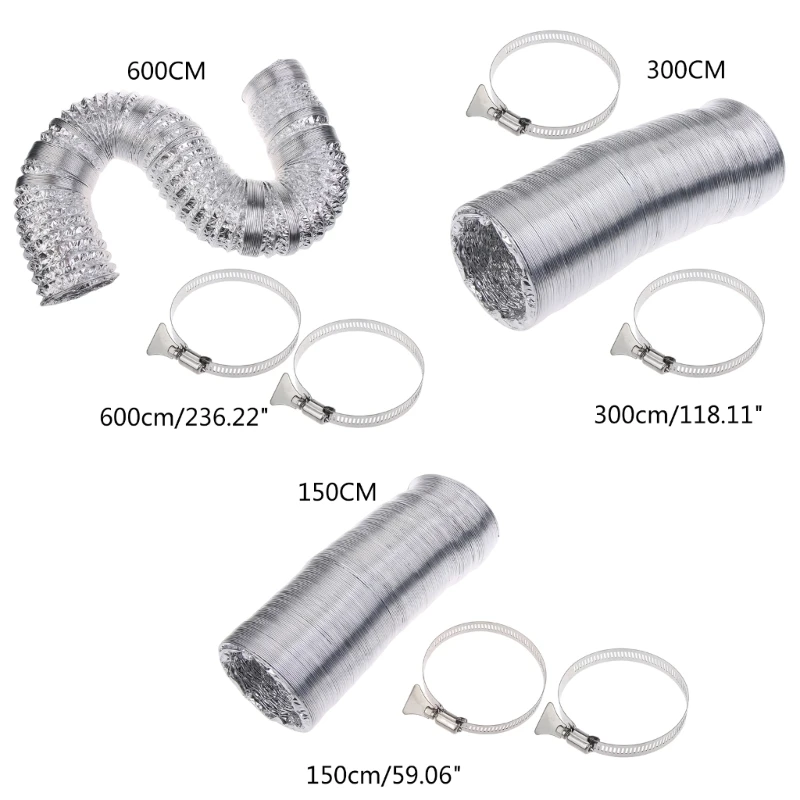 Inner Diameter 75mm Aluminum Foil Hose Ducting Flexible 1.5/3/6 Meter Pipe Ventilation Heater Hose For Barbecue Smoke