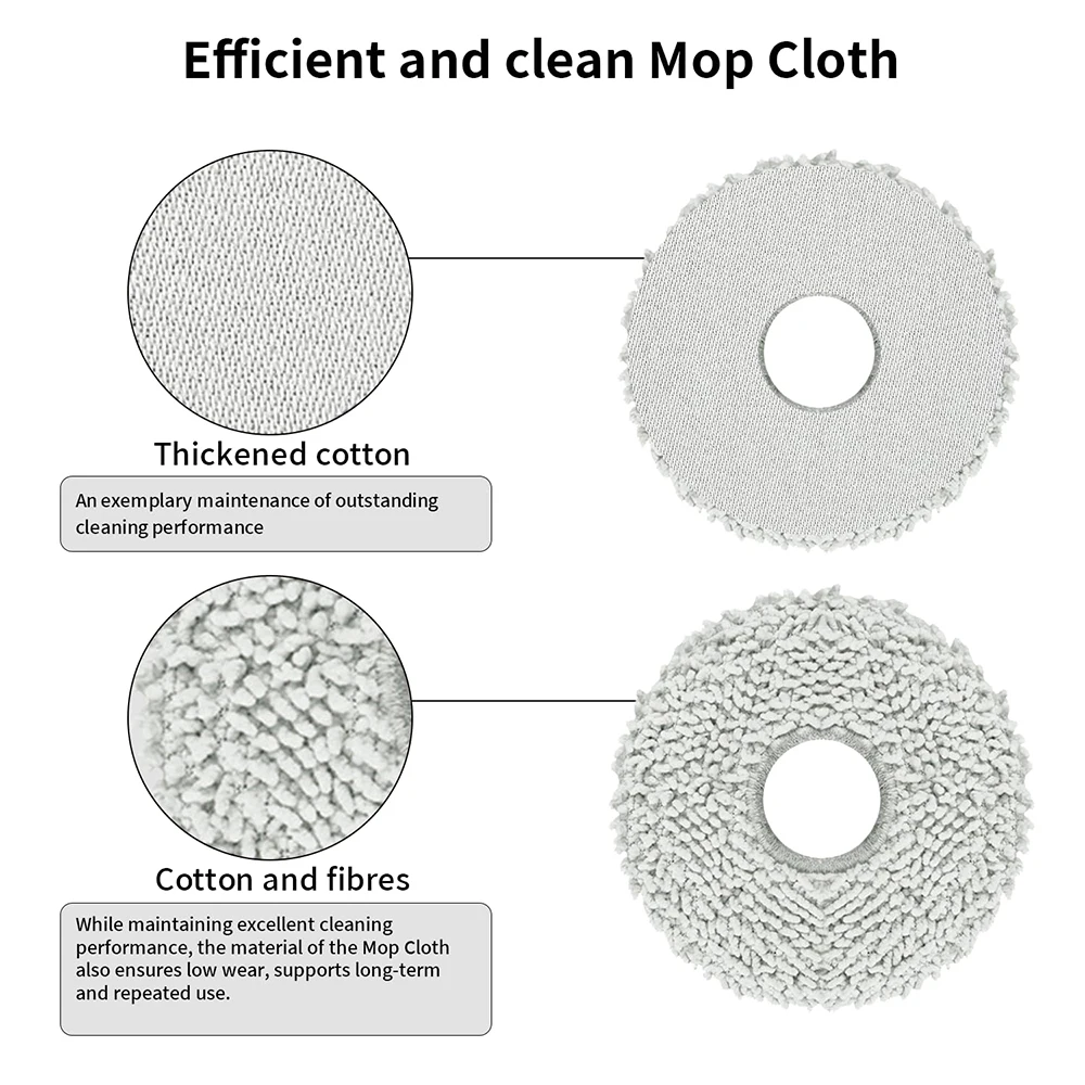 Mop Pads For ECOVACS T30S COMBO\\T30S Spare Parts Replacement Consumables Dust Bag Mop Cloth Robot Vacuum Cleaner Accessories