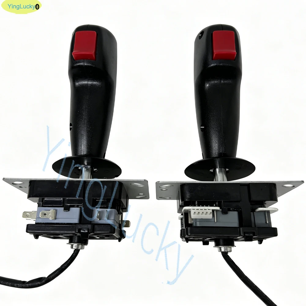 Flight Stick Arcade Joystick With Vibration Trigger Joystick And Red Top Fire Button 5 Pin 8 Way Direction Control Wshaft Arcade