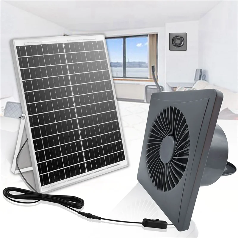 

High Quality-Ventilation 6-Inch High-Speed Solar Silent Fan With 8W Panel Shed Solar Exhaust Fan For Chicken Coops,Greenhouses,S