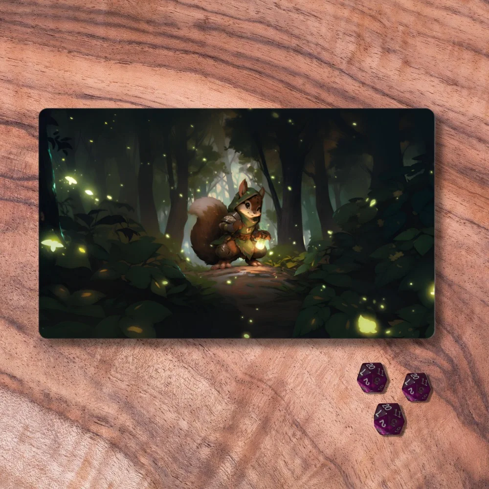 MTG Playmat, Squirrel Themed TCG Playmat available With or Without Zones, Forest Themed TCG Playmat, Gamer Girl Gifts