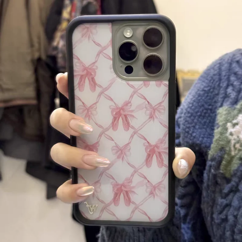 على بوانت أحذية الباليه البرية جراب هاتف آيفون 11 12 13 14 15 16 17 برو ماكس زائد الهواء 17 برو الفتيات wf الأوشحة الوردية غطاء #5