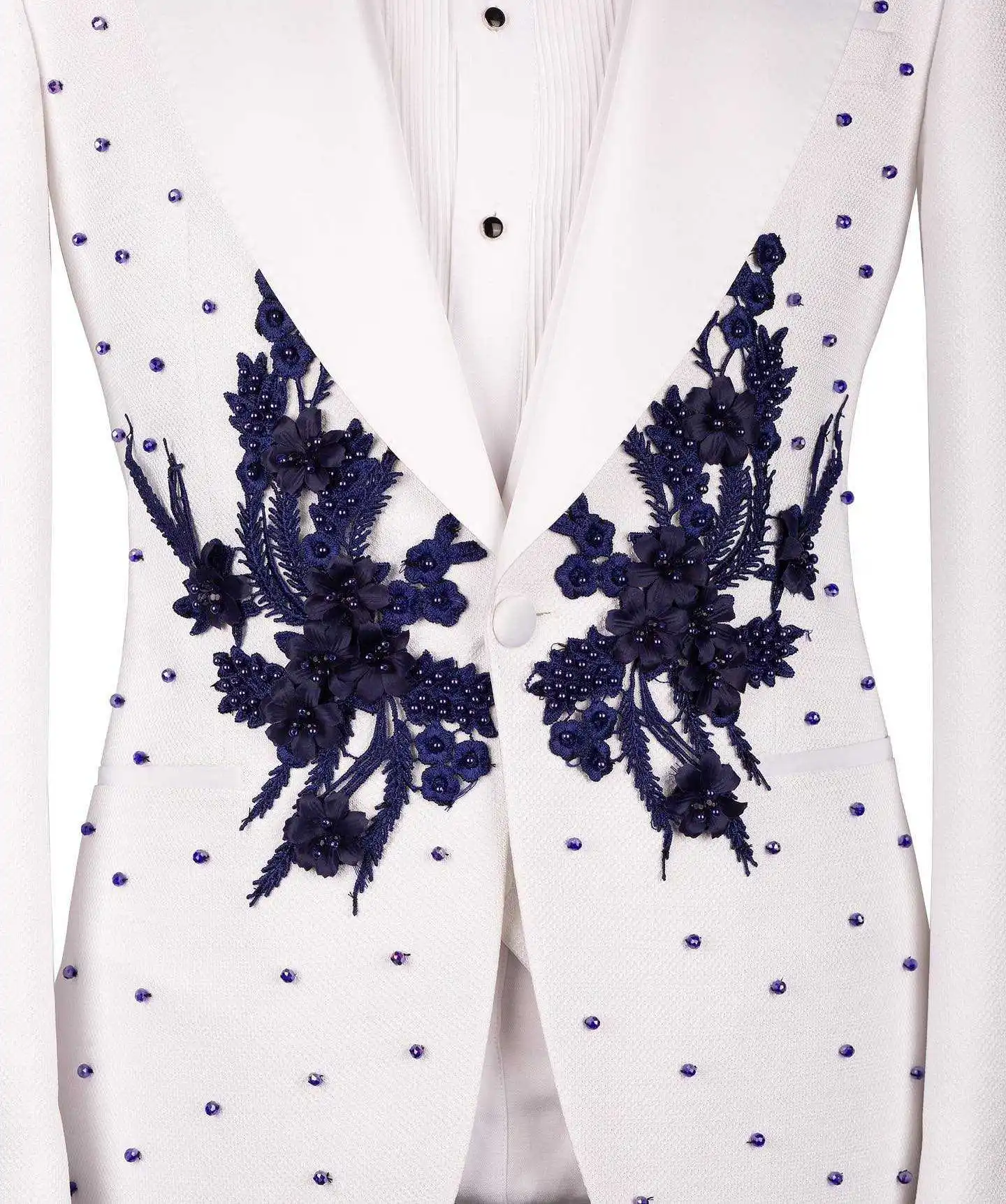 Abiti da sposa eleganti da uomo con risvolto con visiera e perline, smoking con applicazioni, sposo, festa d'affari, 2 pezzi, pantaloni blazer, abito personalizzato