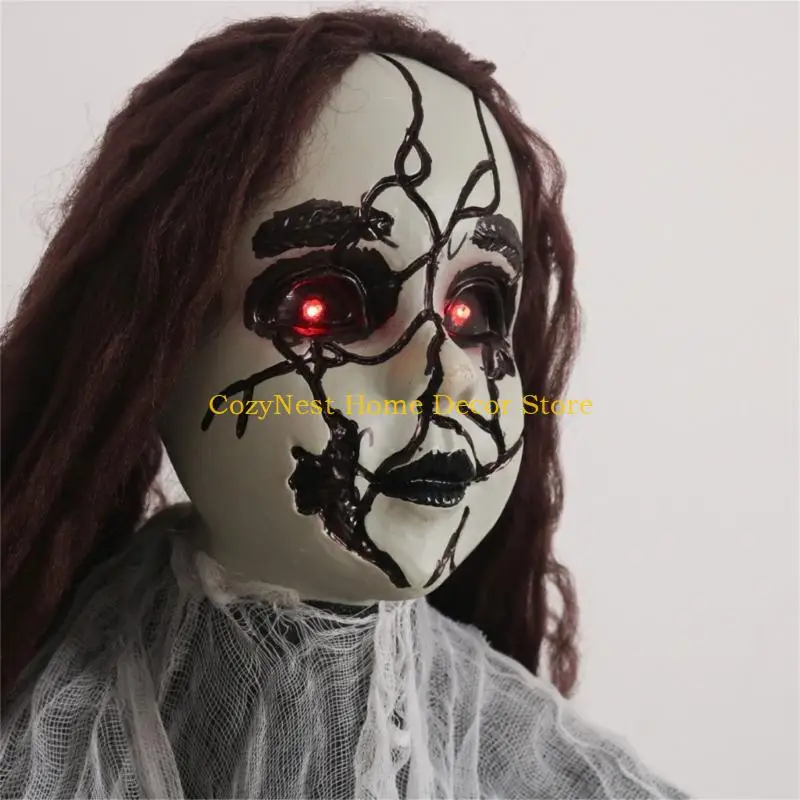 

Анимированный скелет 92MF с голосовым управлением, звуковое реагирование, украшение на Хэллоуин для наружного использования,