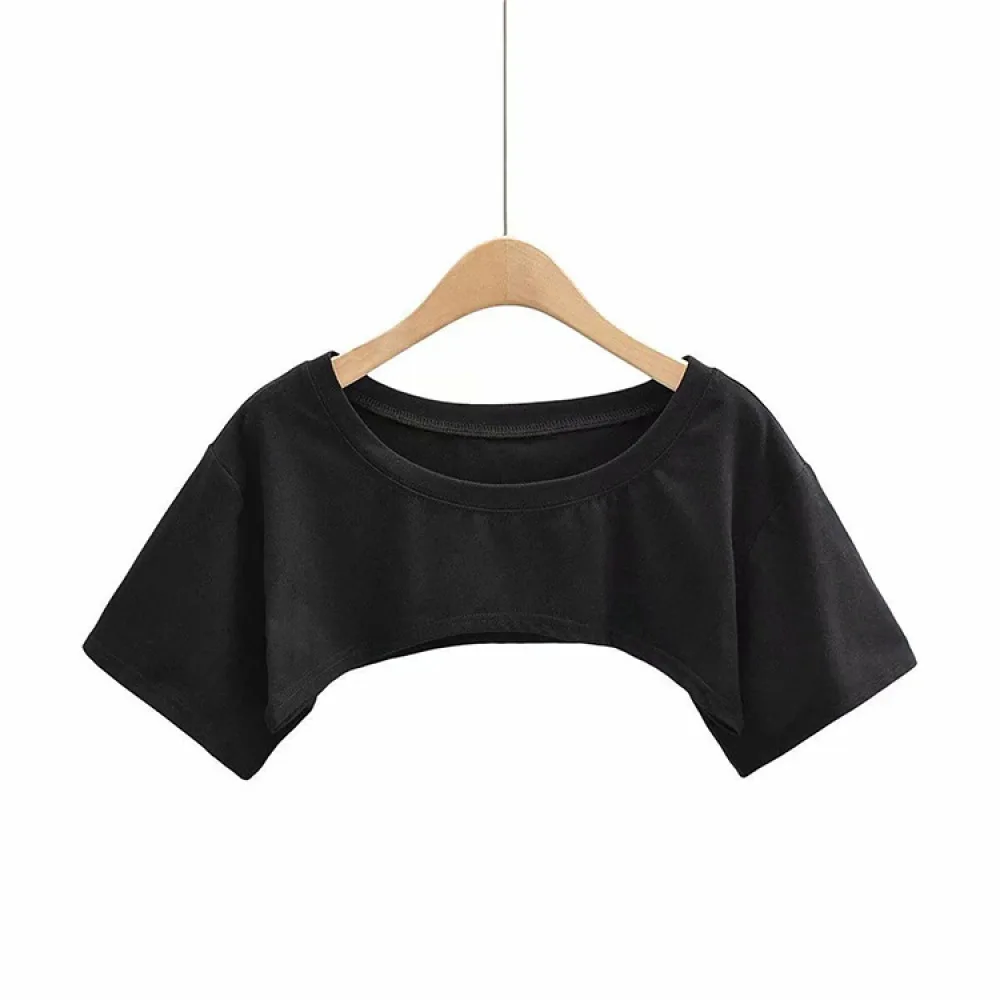 Trendy Women Casual Solid Color Crop Top Short Sleeve T Shirt Loose Streetwear Sexy Fashion Jazz Dance Sport Blouse