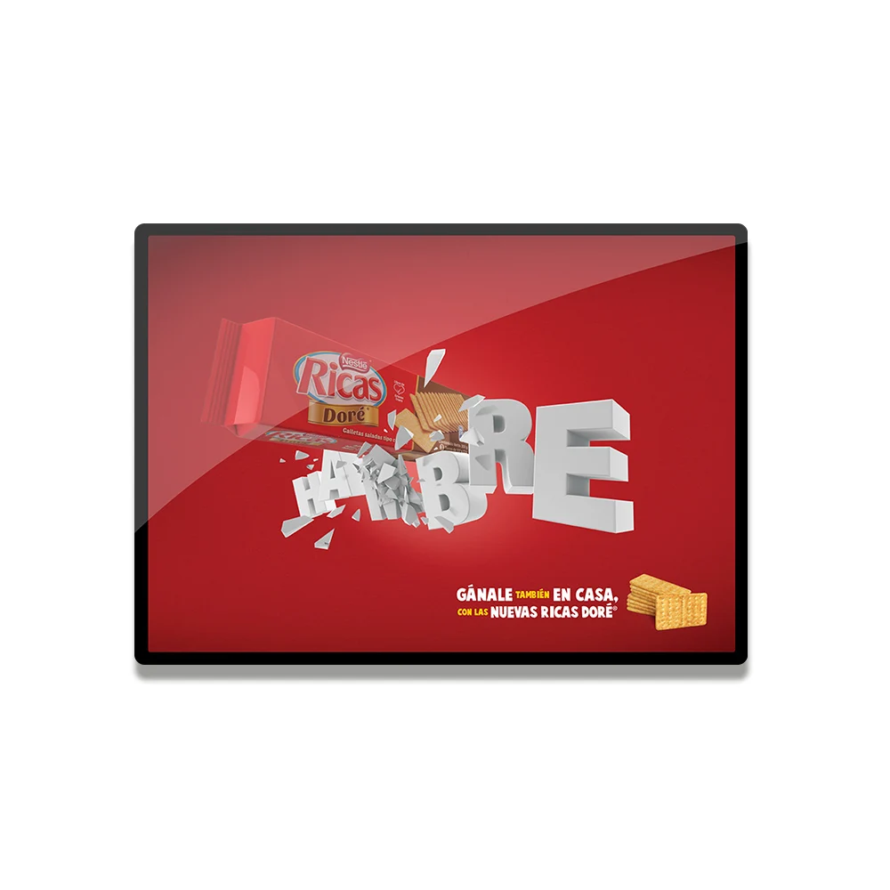 Regitech 4K HD Wall Mounted Digital Signage Touch Screen Display for Elevator Use with Android OS