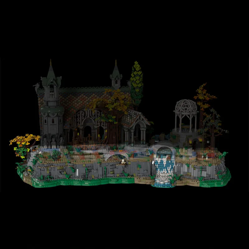 3640PCS MOC The Rings Rivendell BASE UPGRADE Model Building Blocks DIY Assemble Creative Spaceship Brick Toy Christmas Gift