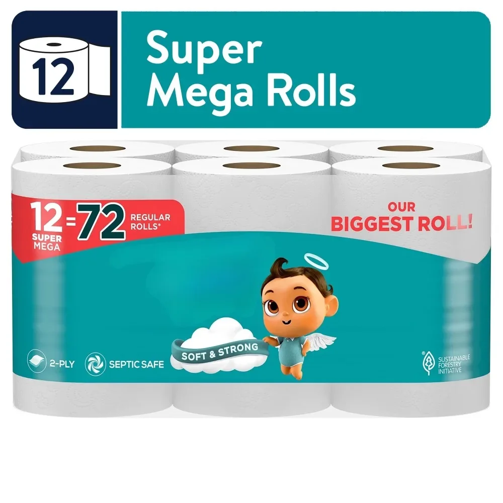 

Hot Sale.2-Ply Toilet Paper , 12 Super Mega Rolls.Free Delivery.