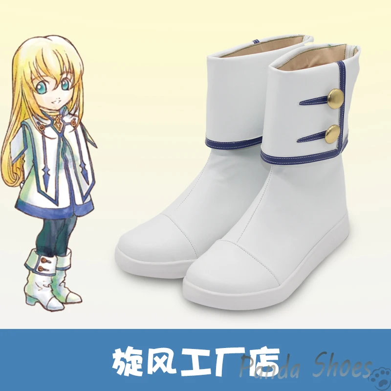 Game Tales of Symphonia Collette Cosplay Shoes Anime Game Cos Comic Cosplay Costume Prop Shoes for Con Halloween Party