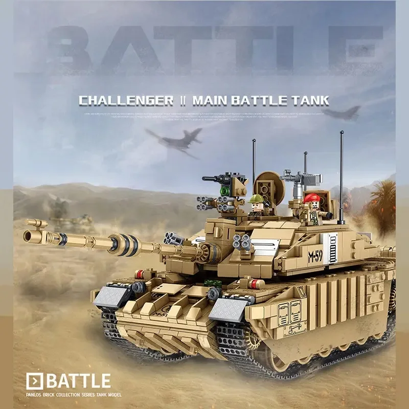 1687 pçs desafiador tanque de batalha principal série blocos de construção tijolos modelo moc arma do exército soldado conjuntos crianças brinquedos meninos presente