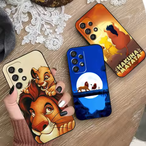 Disney Cartoon The Lion King For Samsung A53 A52 A33 A32 A51 A71 A21S A13 A73 A50 A22 A23 A03 A72 A54 A12 5G Black TPU