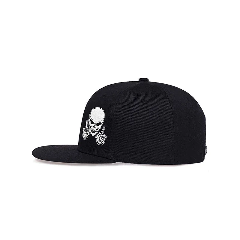 2026 1 Stück Unisex Skelett-Fingerabdruck Hip-Hop Hüte Frühling Herbst Outdoor Verstellbare Freizeit-Baseballkappen Sonnenschutzhut – Detail 5