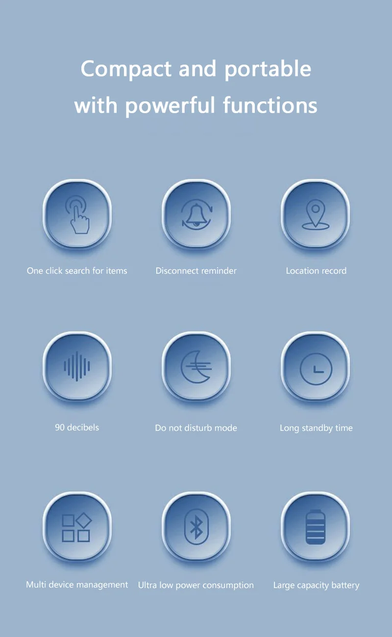 มินิสมาร์ท Anti-Lost Tracker Reminder สําหรับสัตว์เลี้ยงเด็กกระเป๋ากระเป๋าสตางค์ 5G บลูทูธอุปกรณ์ GPS Air Tag Finder ติดตาม Locator ﻿ ใหม่