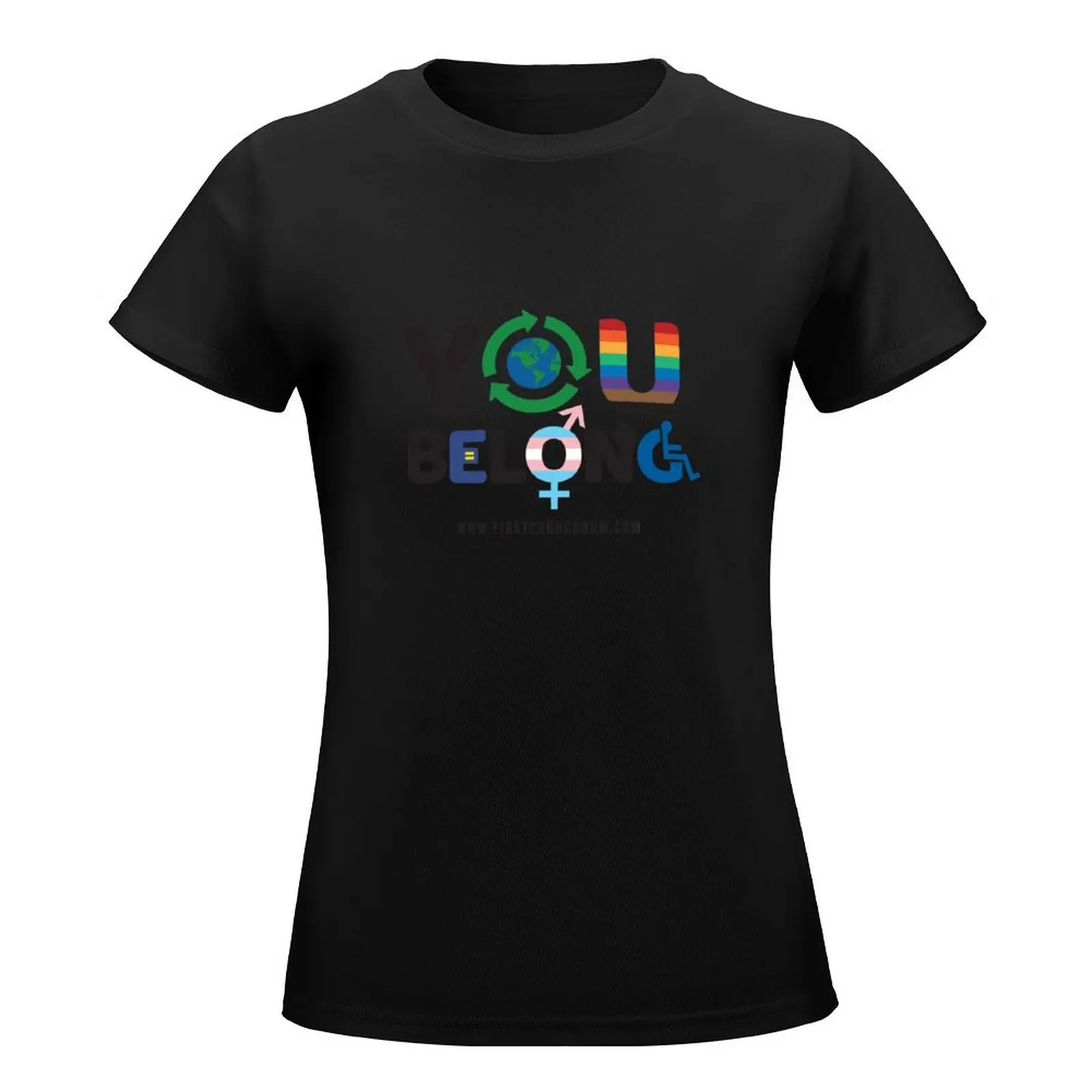 Camiseta de talla grande para mujer, ropa hippie de gran tamaño con logotipo, tops de verano