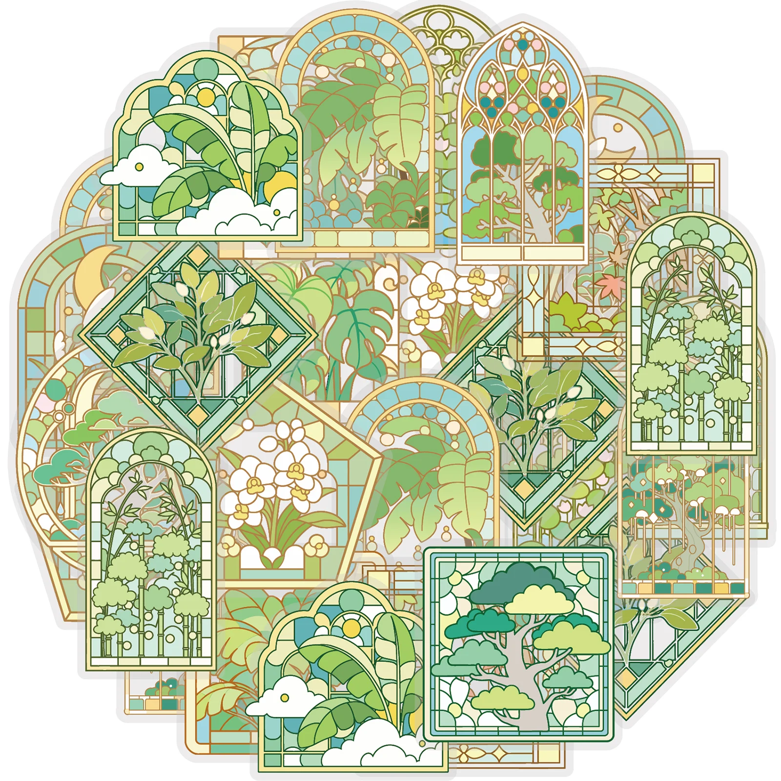 Office Supply Office Stationery Items - Etori Life 15pcs forest-themed vibrant pattern
