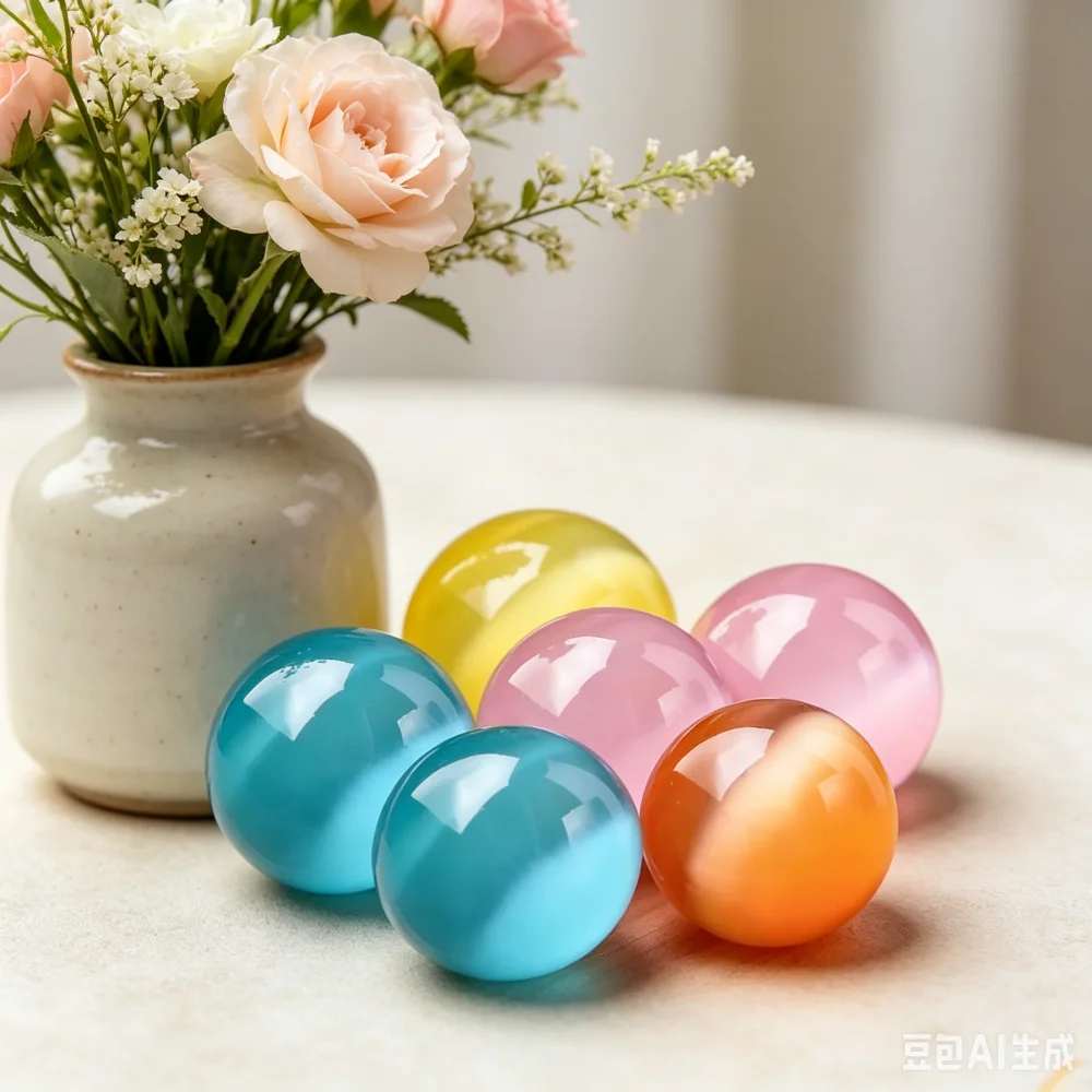 1/3/5Pcs Dia 25mm Crystal Ball Ornament Colorful Cat Eye Stone Home Aquarium Vase Decoration DIY Handicraft Garden Landscaping