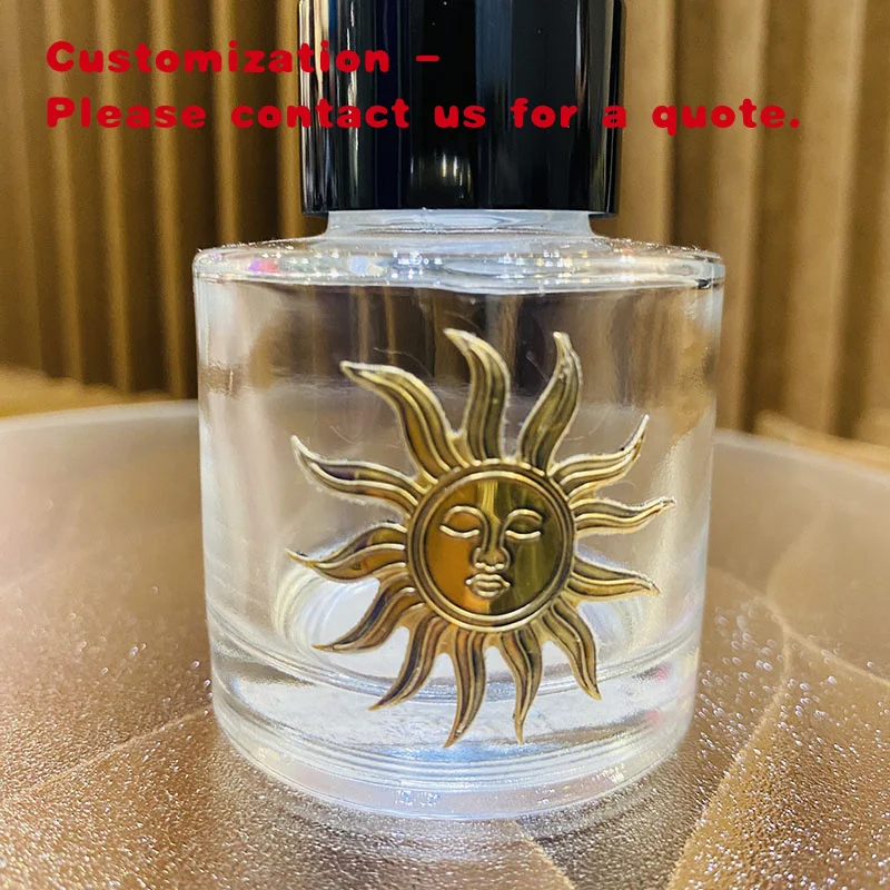 

На заказ. Высококачественная самоклеящаяся металлическая наклейка с тиснением на заказ, флакон духов красного вина, печатная этикетка