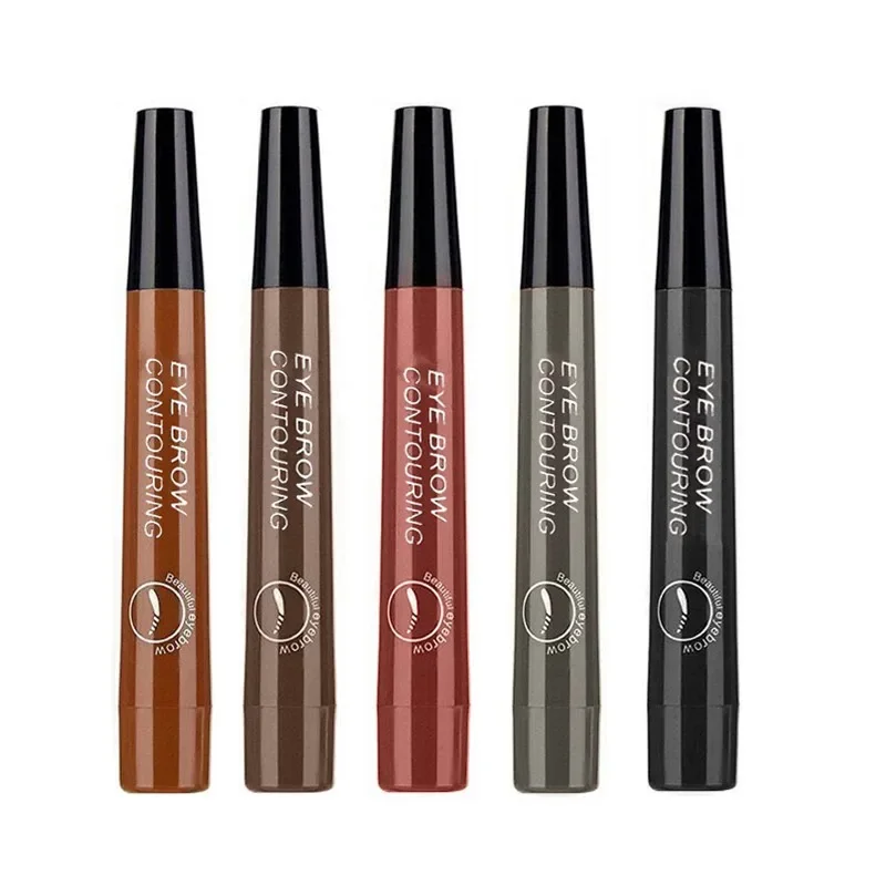 Misilan Eyebrow Pencil 4 Tip Liquid Brow Tattoo Pen Paint Makeup Waterproof Eyebrows Cosmetics