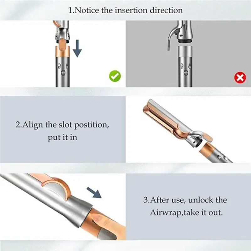 لدايسون Airwrap Styler HS01 HS05 HS08 مكواة تجعيد مخروطية وفوهة مكواة فرد الشعر لتحسين حجم وتجعيد الشعر