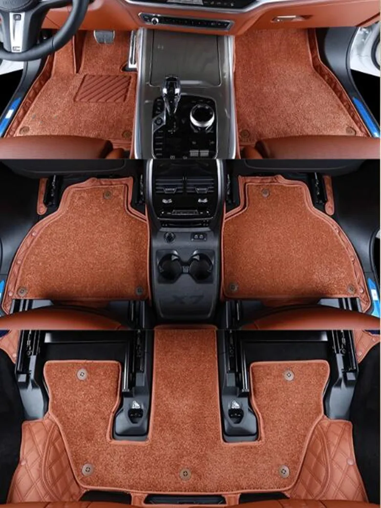 

Индивидуальные автомобильные коврики для BMW X7 G07 2026-2019, 6-7 мест, высочайшего качества, водонепроницаемые, двухслойные, для X7 2024