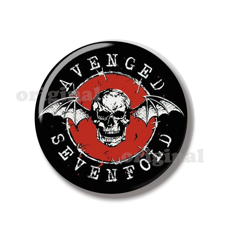 44MM Avenged Sevenfold Rock Band Pin Soft Button Jeawelry Creative Badge Cartoon Brooch Lapel Pin Bag Backpack Hat Decorate
